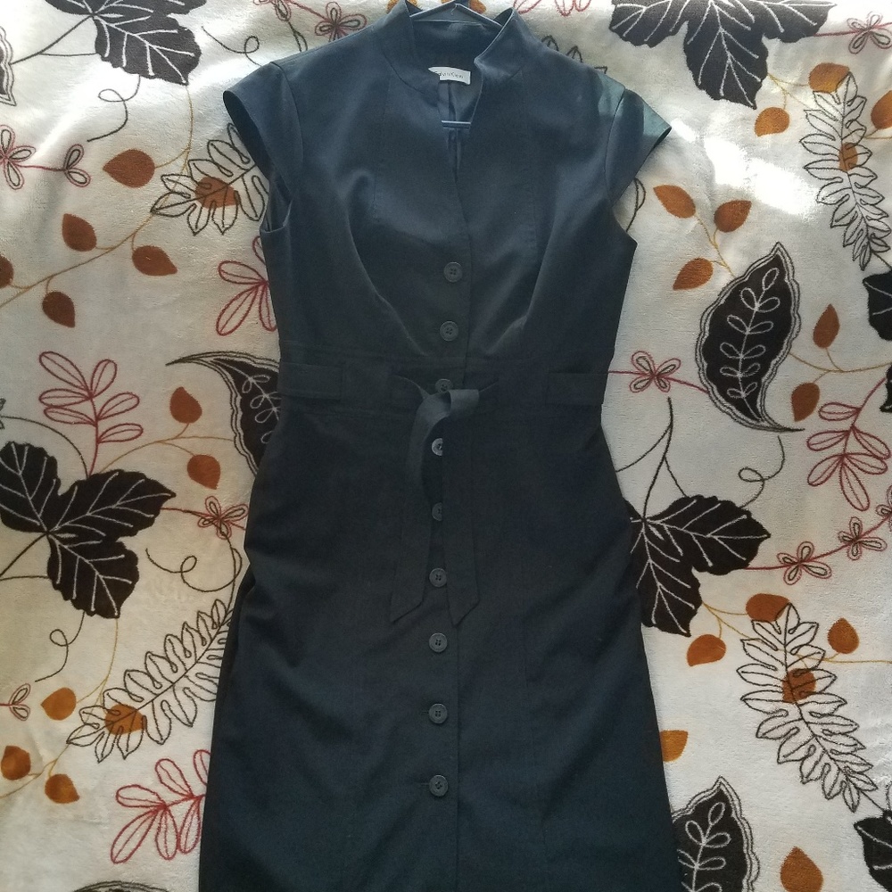 CK sexy sleek black dress Calvin Klein